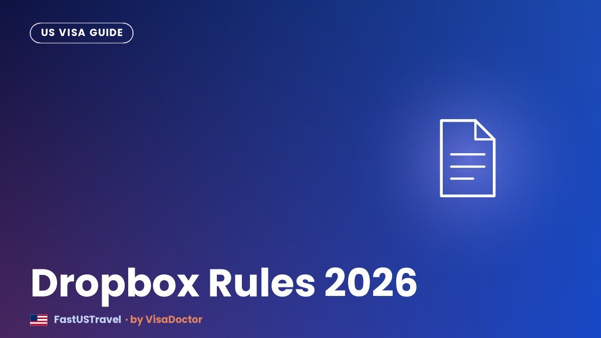 US Visa Dropbox Rules 2026: UAE Residents in Dubai